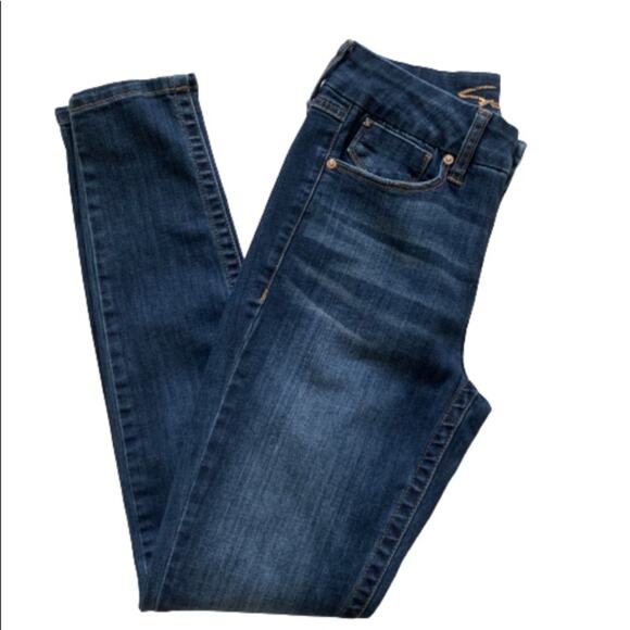 Seven7 Jeans High Rise Skinny Tummyless Distressed Jeans Size 4 - Picture 11 of 12